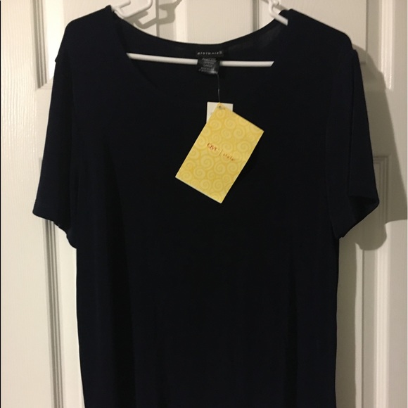 citiknits Tops - Citiknits navy shirt large nwt